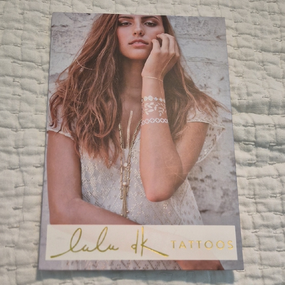 Flash Tattoo Gold and White Temporary Tattoos